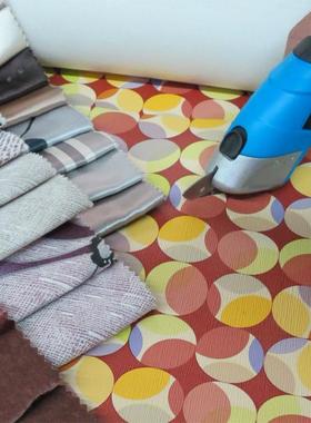 厂家直销布皮裁革修边电剪刀布机料蓝色电动CS4001剪刀