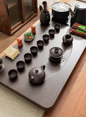 茶盘具套装自动茶底部上水烧水茶壶整套功夫茶道76884家用台加厚