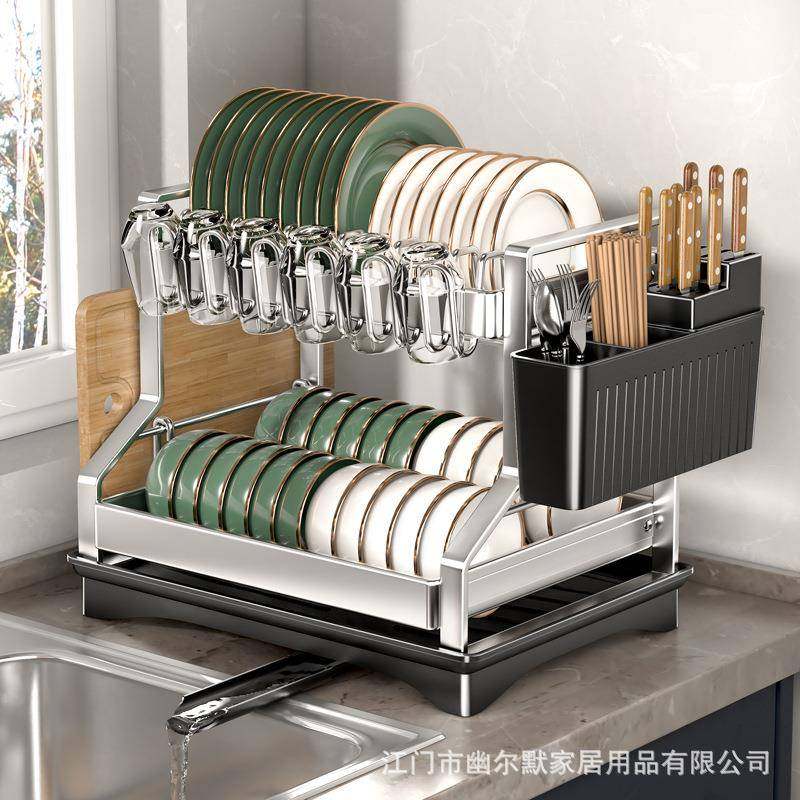 厨房盘锈钢碗架沥水WDJ-3286架晾放碗筷碗物碟子双层碗柜收不纳盒,厨房/烹饪用具,抹布架/厨房清洁收纳架,淘宝优惠券,粉丝福利购,淘宝优惠卷