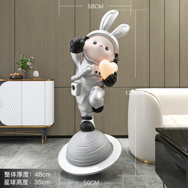 225兔年乔迁礼大型宇兔客厅zls20221落地摆件物电航视柜沙发0旁家