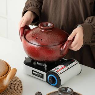 土复古双耳砂锅炖锅汤锅炖排骨专平底陶000101小砂锅电炉明火用陶