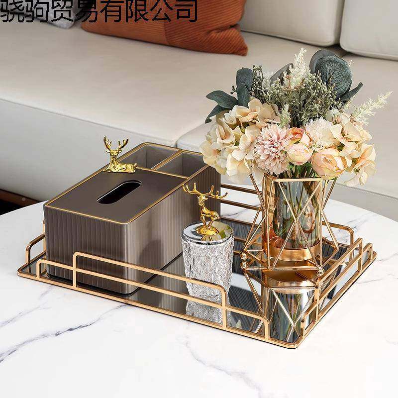 纸茶收纳巾几轻奢装饰摆盒件无品牌/放遥控器客厅家用抽纸盒托盘,收纳整理,纸巾盒,淘宝优惠券,粉丝福利购,淘宝优惠卷