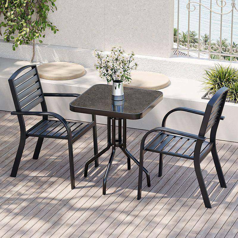 户ZBT外塑桌椅庭院防腐木防水露天咖啡室木外摆阳台休花园闲桌椅