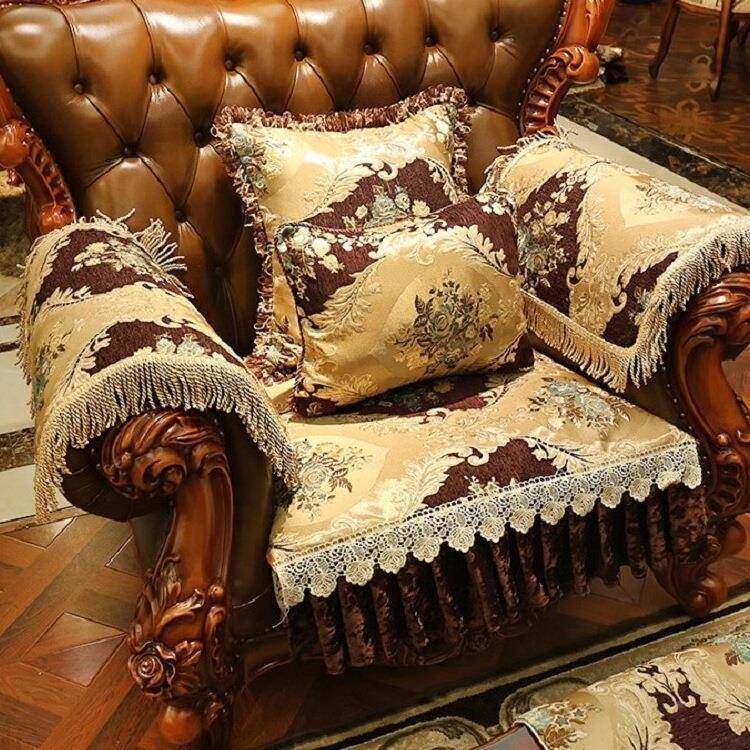 欧式沙发套沙罩轻奢感子皮发垫款24FS755538新防滑盖布扶手巾四季,居家布艺,沙发套,淘宝优惠券,粉丝福利购,淘宝优惠卷