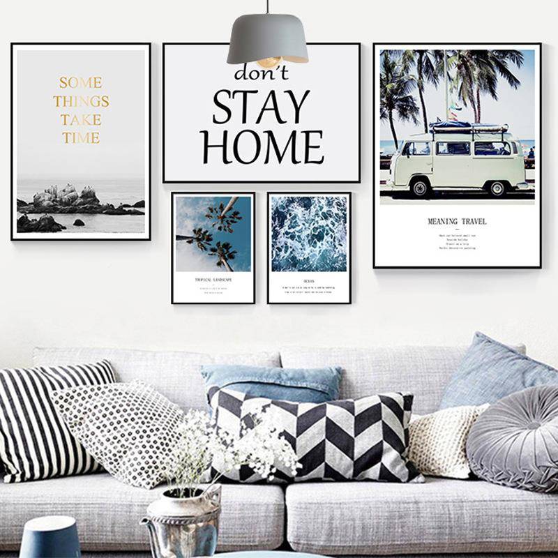 卧北欧客厅装饰合画现代AXL-132家简约沙发壁画室挂画ins风照片墙