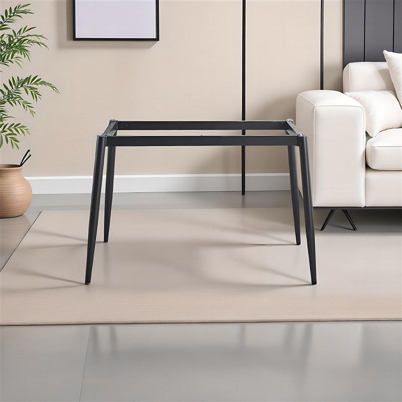 餐桌腿支b架脚长方形客厅大理石岩板台面承重茶几金属四角底座框