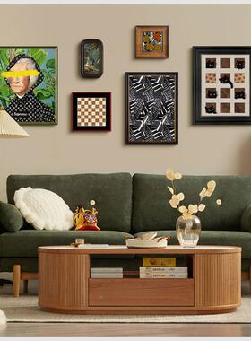 法式中装古风小众艺术壁组合画厅抽B-437象折衷主义高级感客饰画