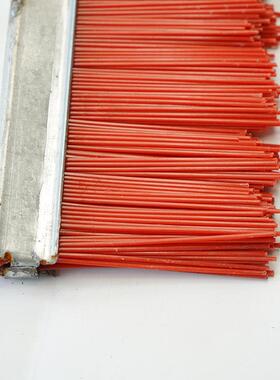 制砖机厚毛刷红色铁夹钢丝皮加砖机条刷耐SCU砖机磨长条刷子