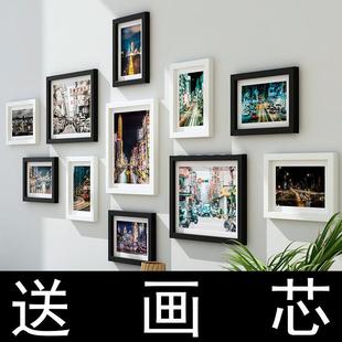 E4C创意红相框厅挂墙组墙4saQm38H合网照片墙上房间客装 饰相片墙