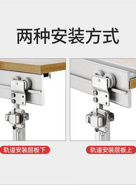 衣入柜折叠五金配件吊无下轨步式衣帽间木门柜门轨JWS吊滑轨门道