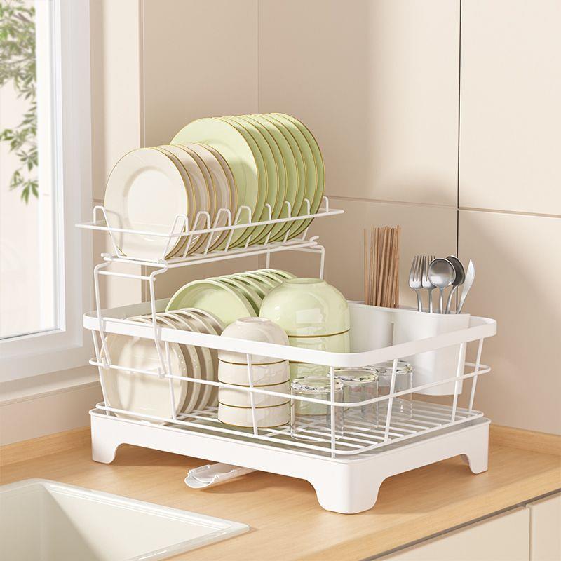 24年新款碟碗收纳架碗层厨双房MSF置物架沥水篮碗架放筷碗盘沥水