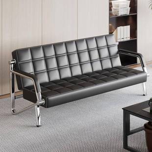 办公接沙发茶商几组合务简约会待客洽03164谈现代三人位铁艺办公