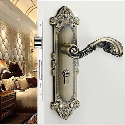 基亚锁业欧式青古铜室内静执手音门锁具锌室合金实木房门JY006锁