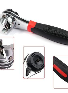 活6-手22MM可调节棘轮扳家用动786开口手动工具双向铬快速钼钢齿