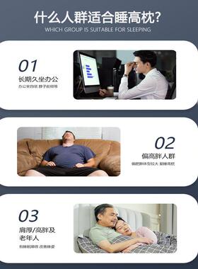 忆棉枕头胖子专用枕加高加头颈椎枕不记20230106变形不塌陷厚枕头