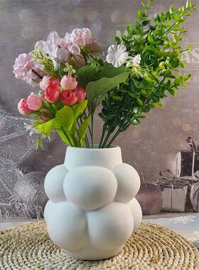 具大波球花盆硅胶Y模具DI水翻糖模具泥石号膏装饰花盆硅胶模W0210