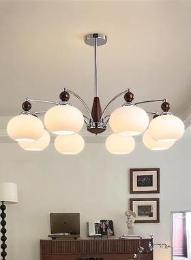 古柿中吊灯实木复古餐厅灯式奶油风卧室包豪斯70841客厅灯ca子法s