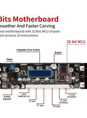 4040小D型激光刻机饰品切割模具IY雕打标质木两轴RGF半导体台式