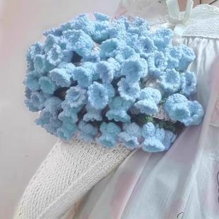 diy玫瑰花束玫花花毯束子手工编织材料包毛线团送对象朵瑰毛毯含