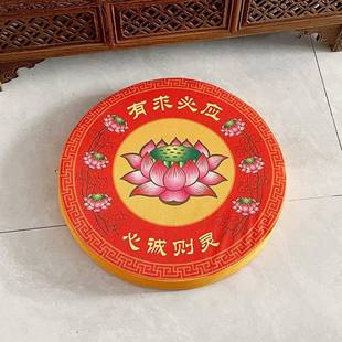 麻莲花拜c0gsaq3n垫圆团形蒲打坐垫拜佛垫亚花蒲团跪拜圆印垫