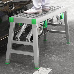 马凳折叠加厚高脚手架JK221654刮腻子马镫升降工程厚梯装修施工特