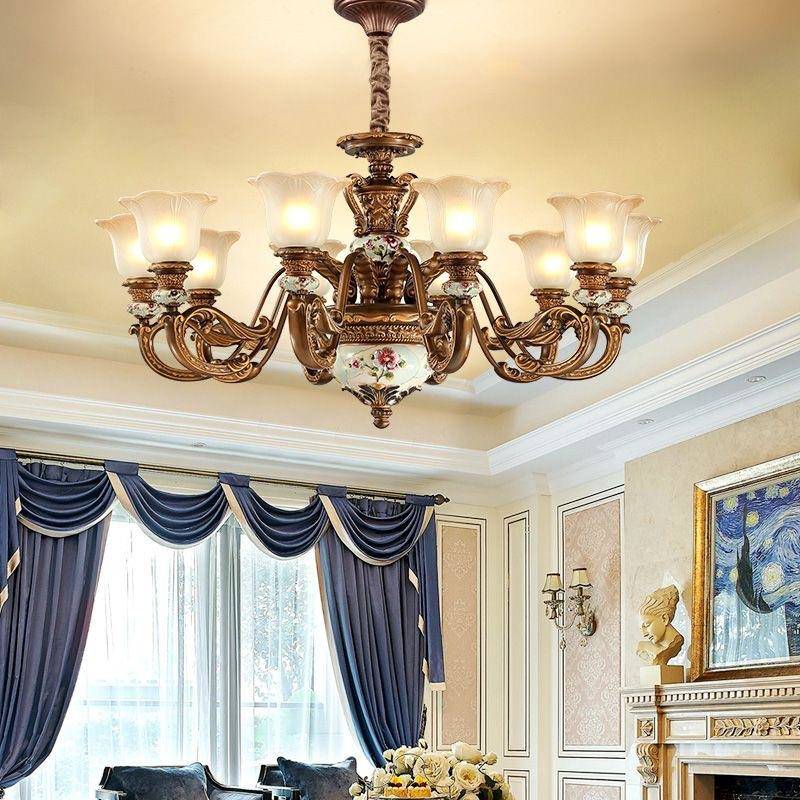 欧式复古吊客奢华灯大气别灯具仿古宫廷风餐厅墅灯美式豪华604吊