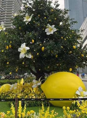 大树大型165111玻璃钢假装树榕树绿植室内包饰柱子场酒店落商地仿