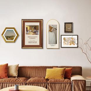 墙厅面壁画法式 饰画欧式 术组合 复古小众B170艺客沙发背墙景装 美式