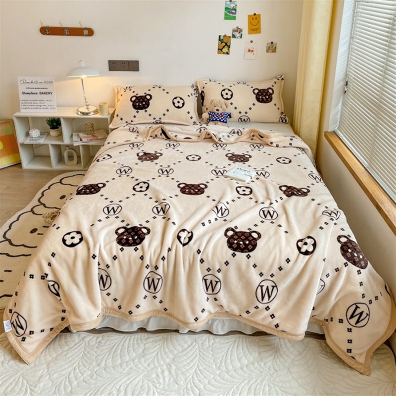 海门叠石桥家纺云貂绒简s约毛毯双面绒毯子超柔加厚法莱绒床单盖