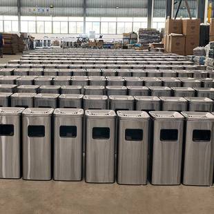 商容用长方形圆形无品牌/大烟量垃圾桶带灰缸酒店商场楼境梯口不