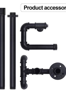 复古风格黑色浴室地厕纸纸卷架铁艺HLR毛水落管架纸巾巾架