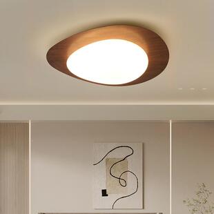 现代简约中古LED吸顶灯创意桃木灯色卧室书房间高亮胡护眼95480阳