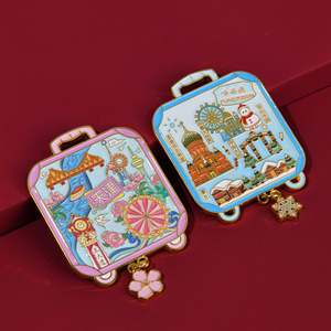 金属行李津箱天之眼31424城市道景点五大冰货箱贴磁力旅游纪念品