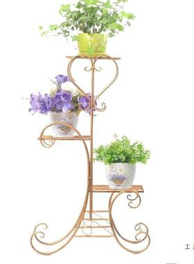 层铁艺AIP花架多欧式铁艺架地式阳台花落盆架花客厅简约绿萝花架