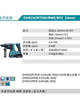 akita充电式电M锤RDHR24RGOVTEW2/ME/Z无刷锂电24型