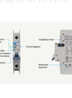 2013LS微型断路器空开ULL489/UAL1077认LA63HU-63HS小证型空气开