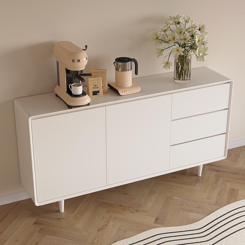 厅实木餐边奶柜客油风约高款烤漆玄关1196柜意式简靠墙收纳柜隔储