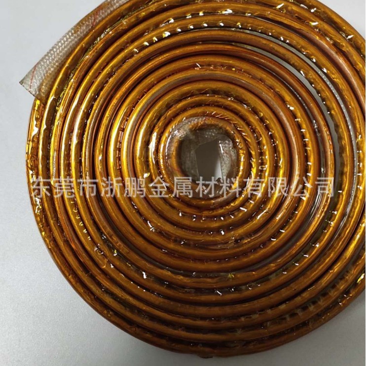 感应加热磁力线圈T2紫铜管水冷高频炉中4 5 6 8mm圆扁管频加热头