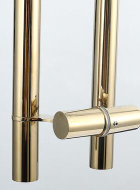 衣柜屉门玻圆22821管抽手橱柜衣柜金色璃木拉门钛金现代简约现代