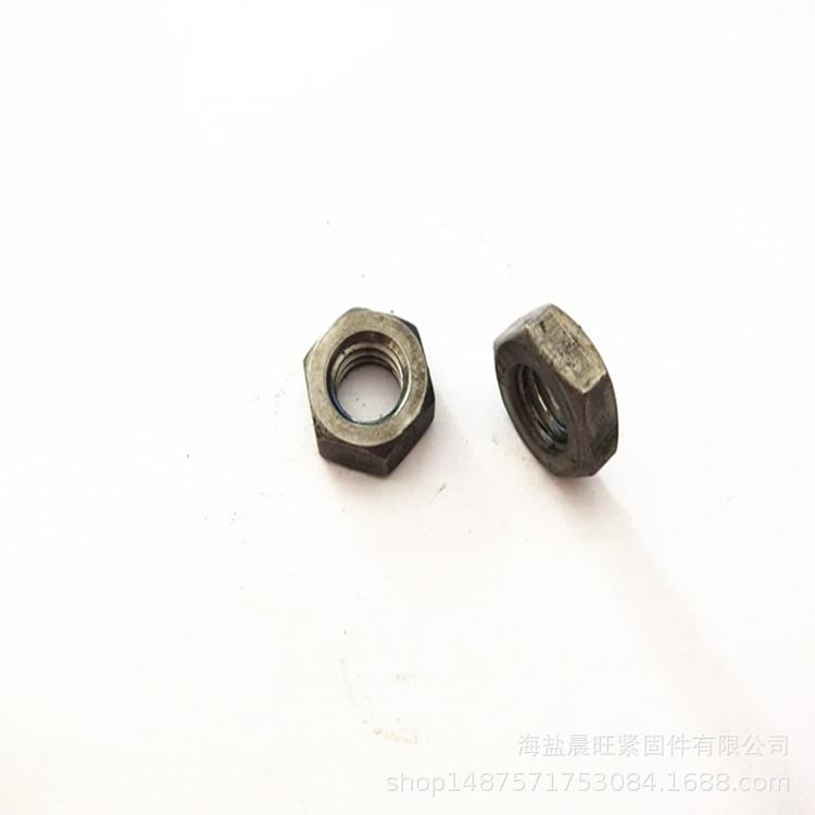 边2六角螺母GB5M14*1.5细螺母蓝白锌对22牙厚FAX度10.3-11