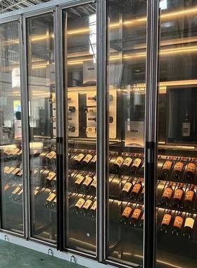 奢华珍藏不锈酒钢恒CKE版温酒定制店铺商用红酒行庄不锈柜钢酒柜