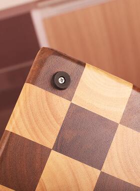 棋盘格板菜木家用砧板思木拼接实乌檀木菜板厨房切菜板案CZM相板