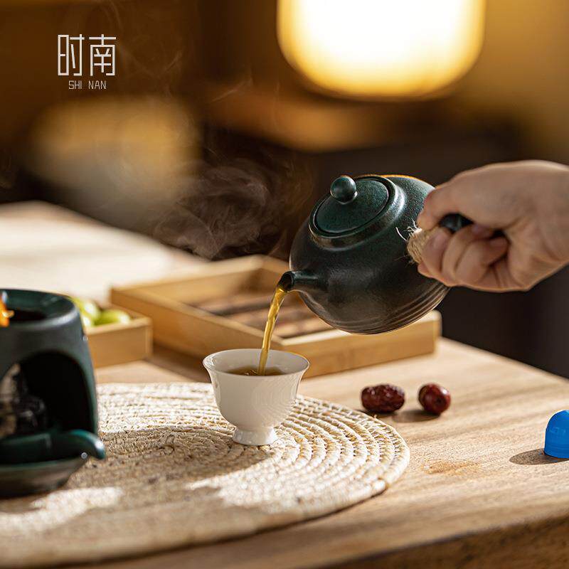 酒陶瓷精煮茶套器装家用室内泡茶炉酒精灯底炉座户外烧水545壶煮