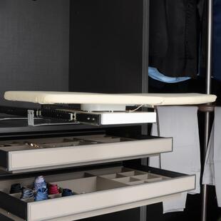 烫家用折叠转衣帽板间柜内隐藏式推拉衣阻尼衣KLI柜电旋熨斗熨衣