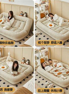 懒人沙巨发可躺可睡人类5狗窝大榻榻米卧NNR室沙发床折0叠两用22