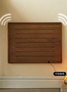 遮挡弱表电箱装画胡桃木网电箱盖板多媒体挂画饰实木电闸配电PMZ