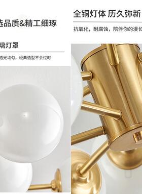 魔豆吊客厅年主灯现餐代简约2025轻奢REZ奶灯油风厅卧室枝形中山