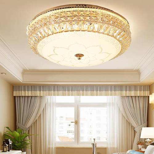 水晶吸顶灯奢华大气客厅IXT温馨卧房室过道走灯楼梯灯圆形LED间廊