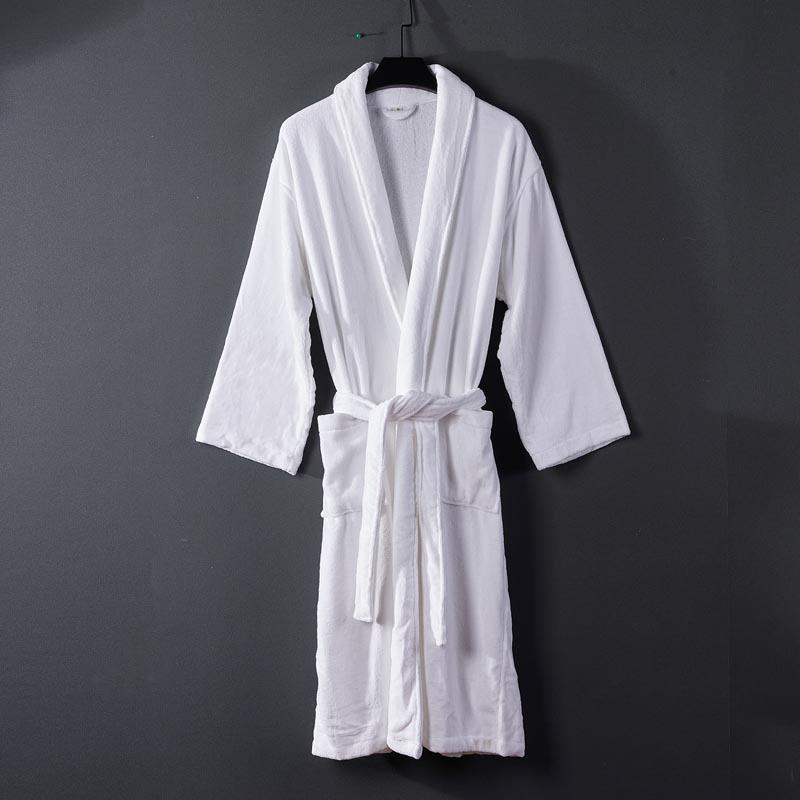 全棉8246浴浴纯浴衣酒店浴巾民宿宾馆袍纯棉毛巾料袍绣lo棉go店名