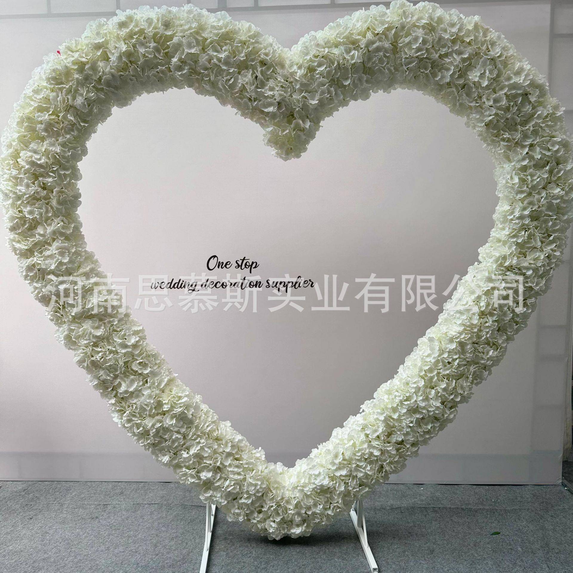 2.4米求现场纯瑰纯色婚玫礼心型花艺热790卖布置花球婚装饰假花跨